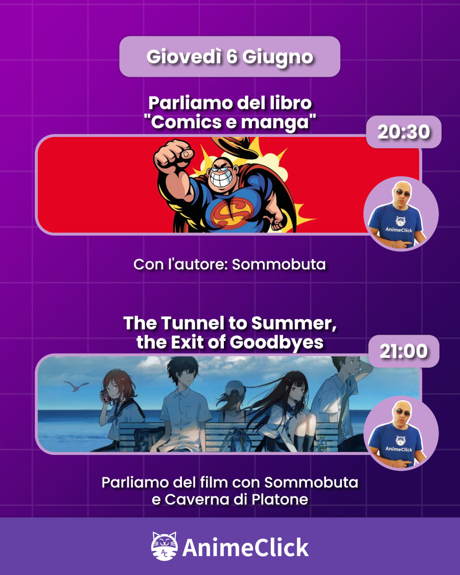 AnimeClick su Twitch: programma dal 3 al 9 giugno AnimeClick su Twitch: programma dal 3 al 9 giugno